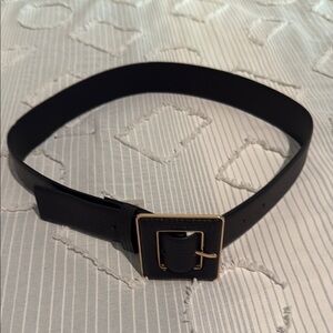 Elegant Black Leather Belt